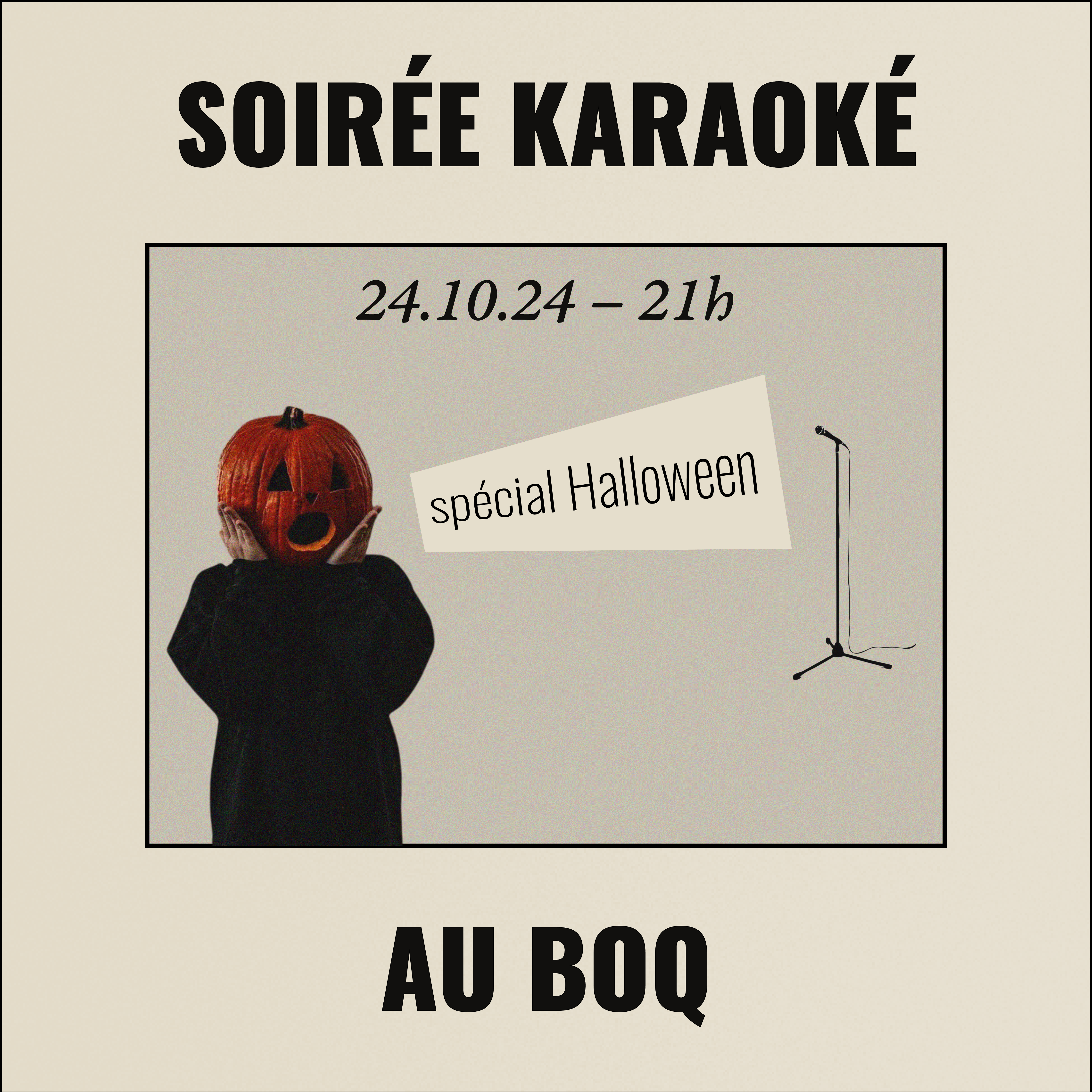 Soirée Karaoké au Boq — spécial Halloween