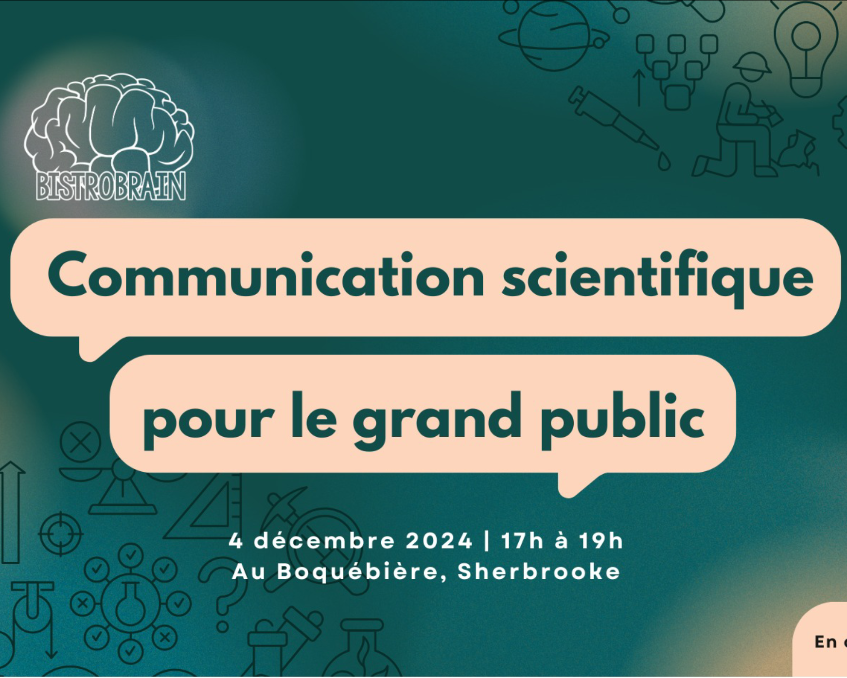 Soirée de communication scientifique pour le grand public